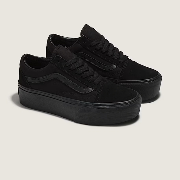 Vans Women's Suede Leather Canvas All-Black Platform NWOT SIZE Mens 8 Womens 9.5 - Picture 8 of 12